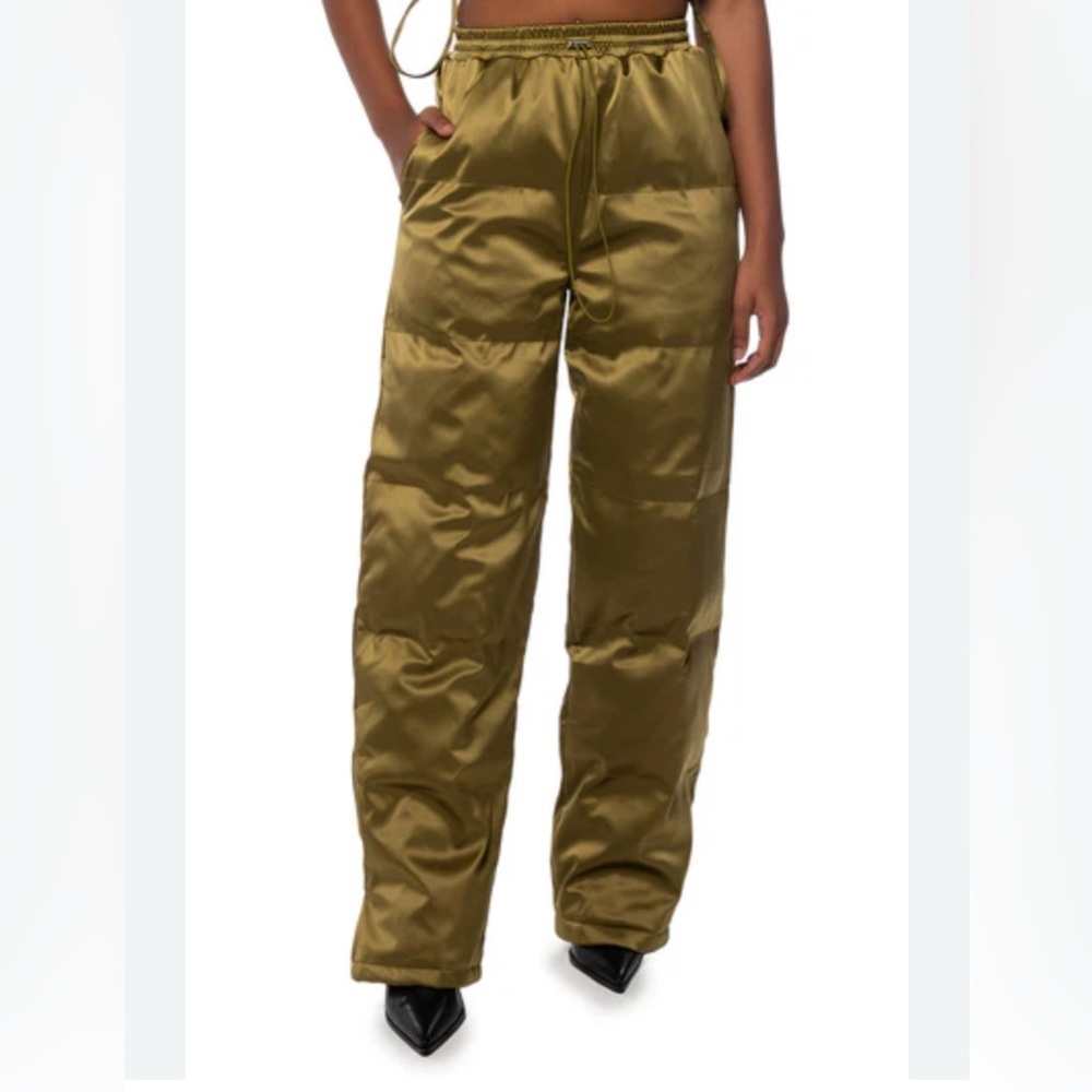 Akira Olive Winter Puffer Pant